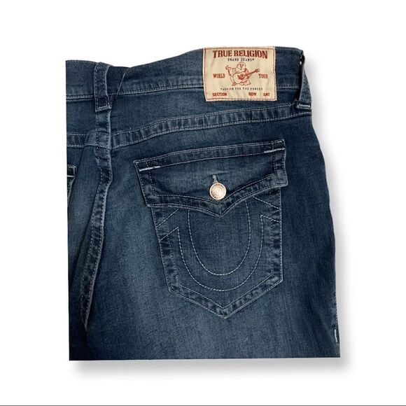 True Religion Rocco Relaxed Skinny Flap Denim Jeans - Picture 7 of 14